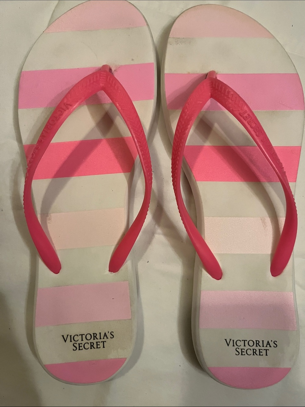 Victoria's Secret Pink Striped Flip Flops-8,VS,Pink,and Hollister pant)$20 all